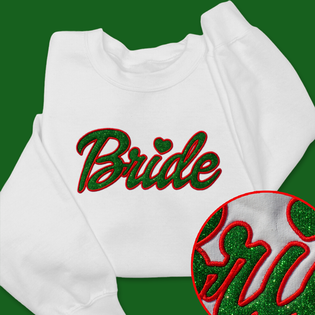 Christmas Sweatshirt - Doll Bride - Glitter