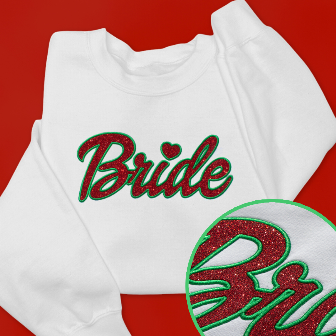 Christmas Sweatshirt - Doll Bride - Glitter